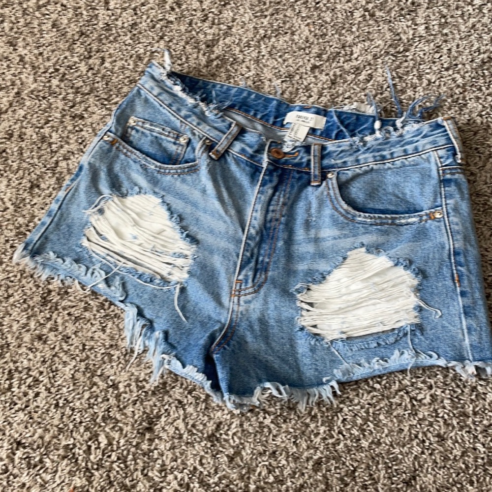 Denim cutoff shorts